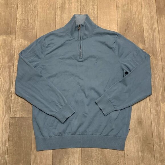 Mens Nautica Quarter Zip Pullover‎ Sweater - Picture 1 of 8